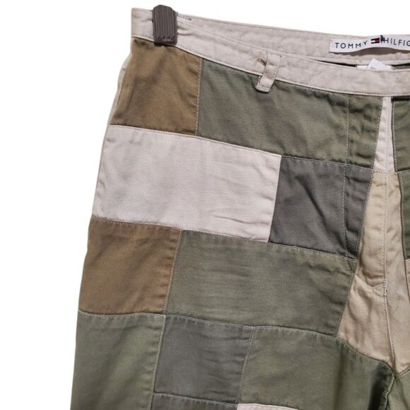 RARE Vintage 2000 Tommy Hilfiger Pants Rare Wide Leg Patchwork Panels - Picture 7 of 16